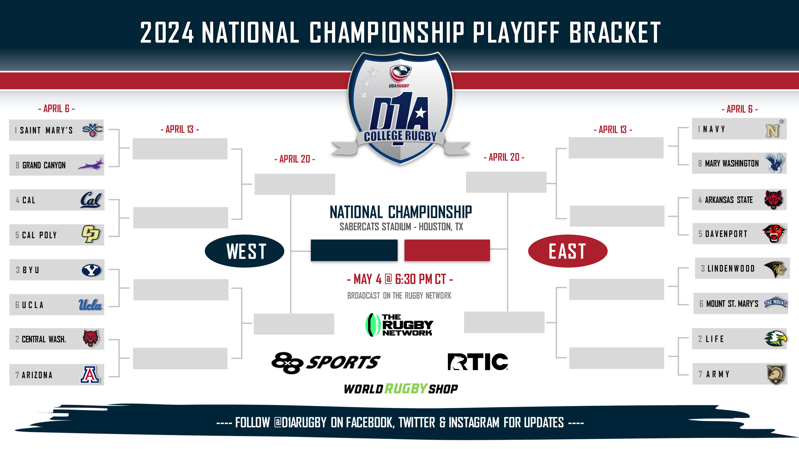 Men's rugby Playoff Schedule 2024