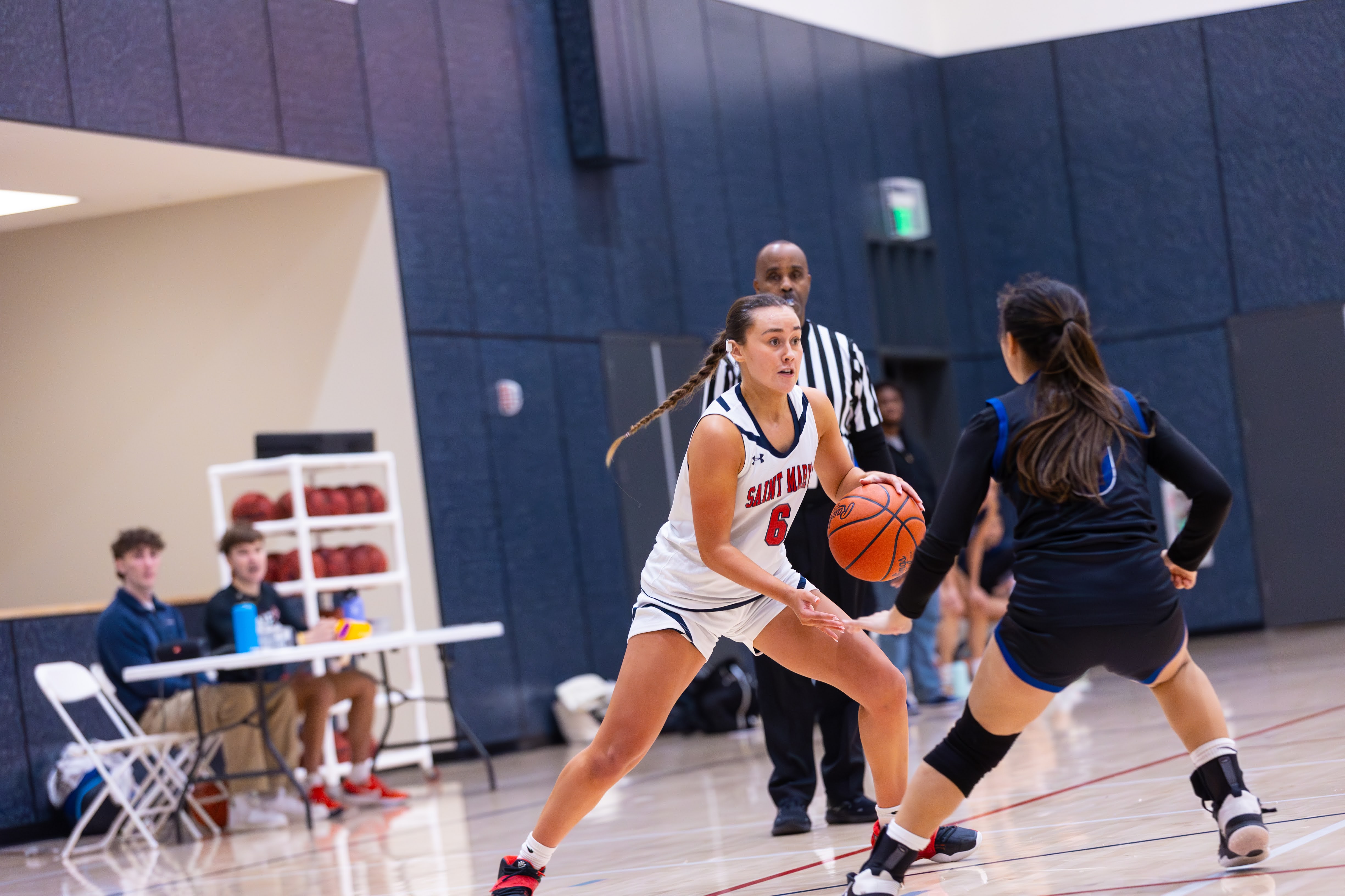 Quick: No. 6 Amira Cebalo looks to drive to the net while quickly changing directions to beat her opponent.