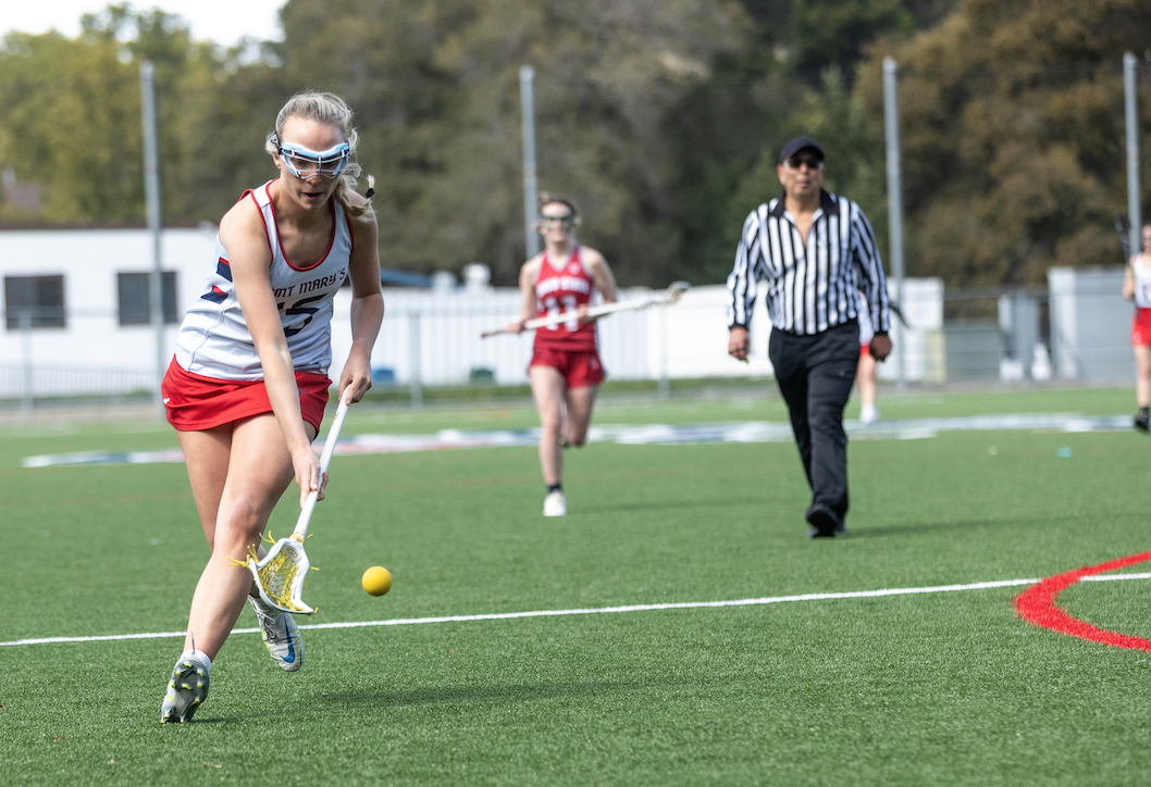 Bri Kyne controls the ball off the draw for the Gaels. 