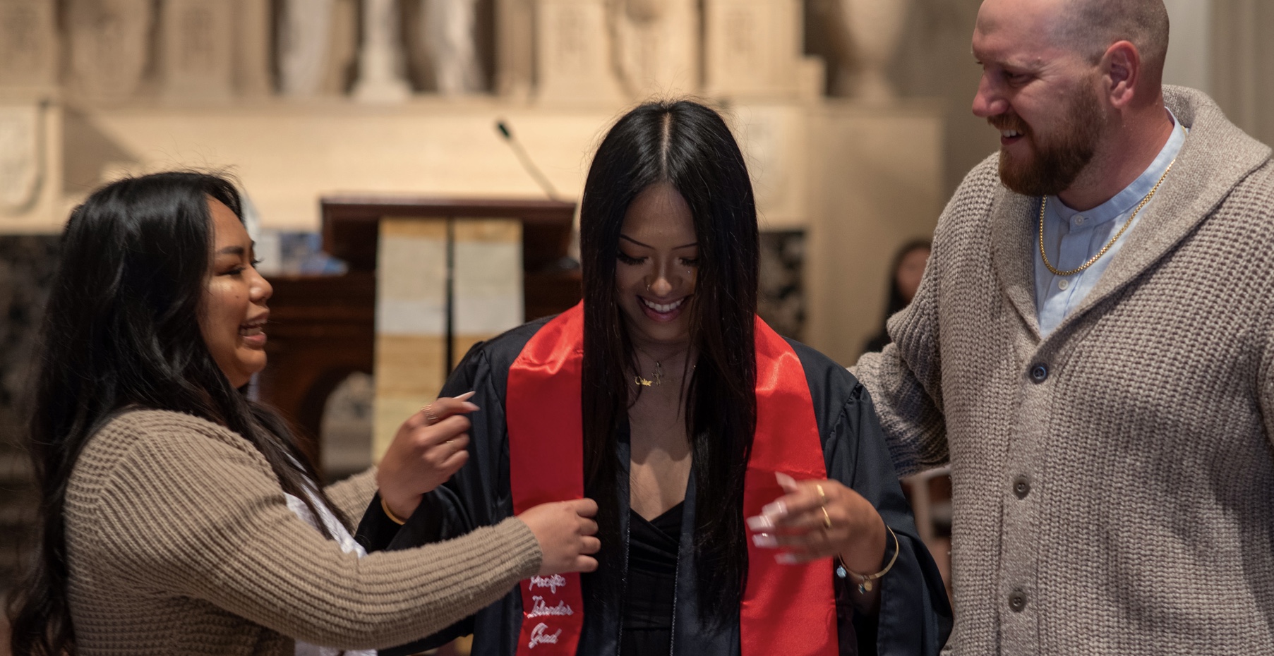 A family at the 2024 API Graduate Celebration