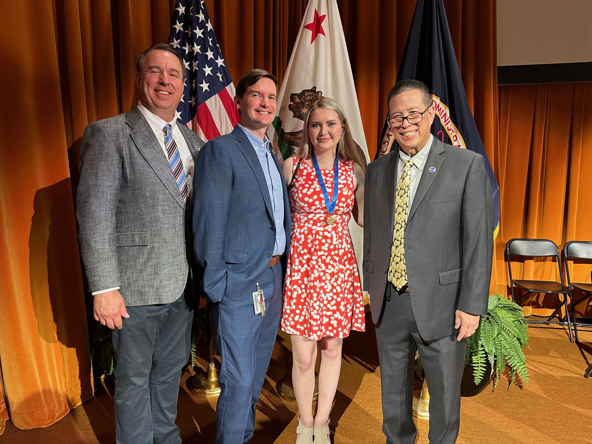 Emina Zanačić, second from right, at the NASA Ames Awards Ceremony