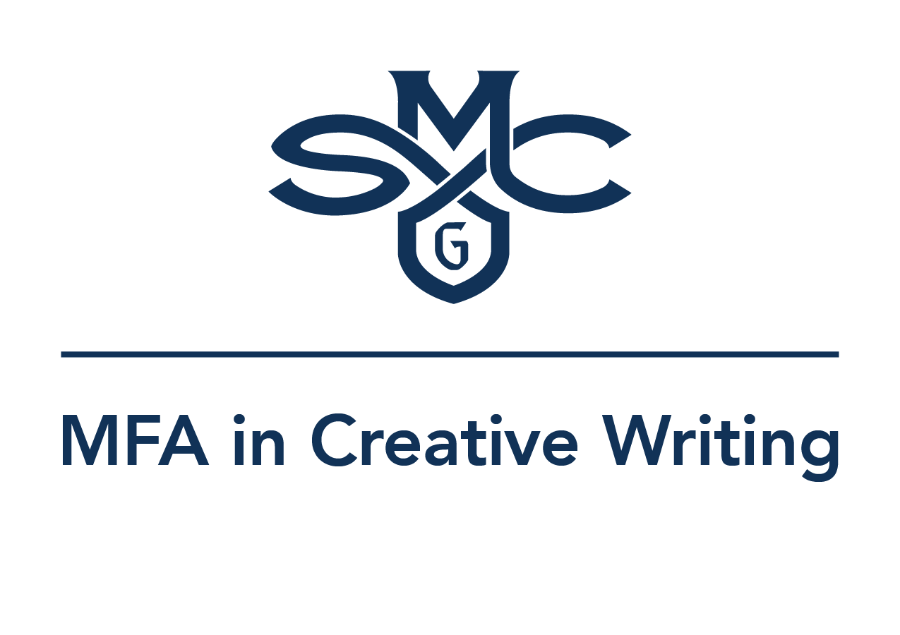navy blue saint mary's logo above text indicating the mfa in creative writing