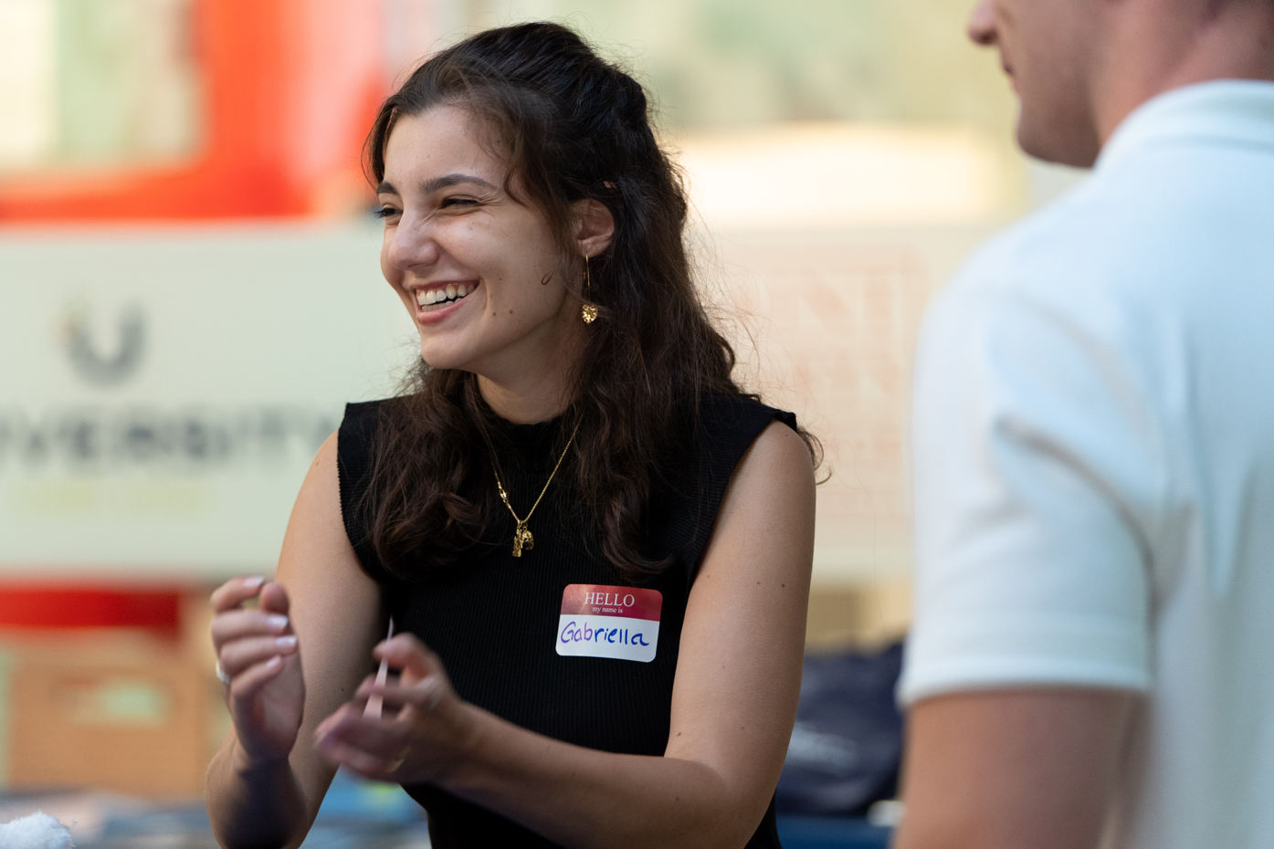 An alum at the 2024 Young Alumni Networking Event