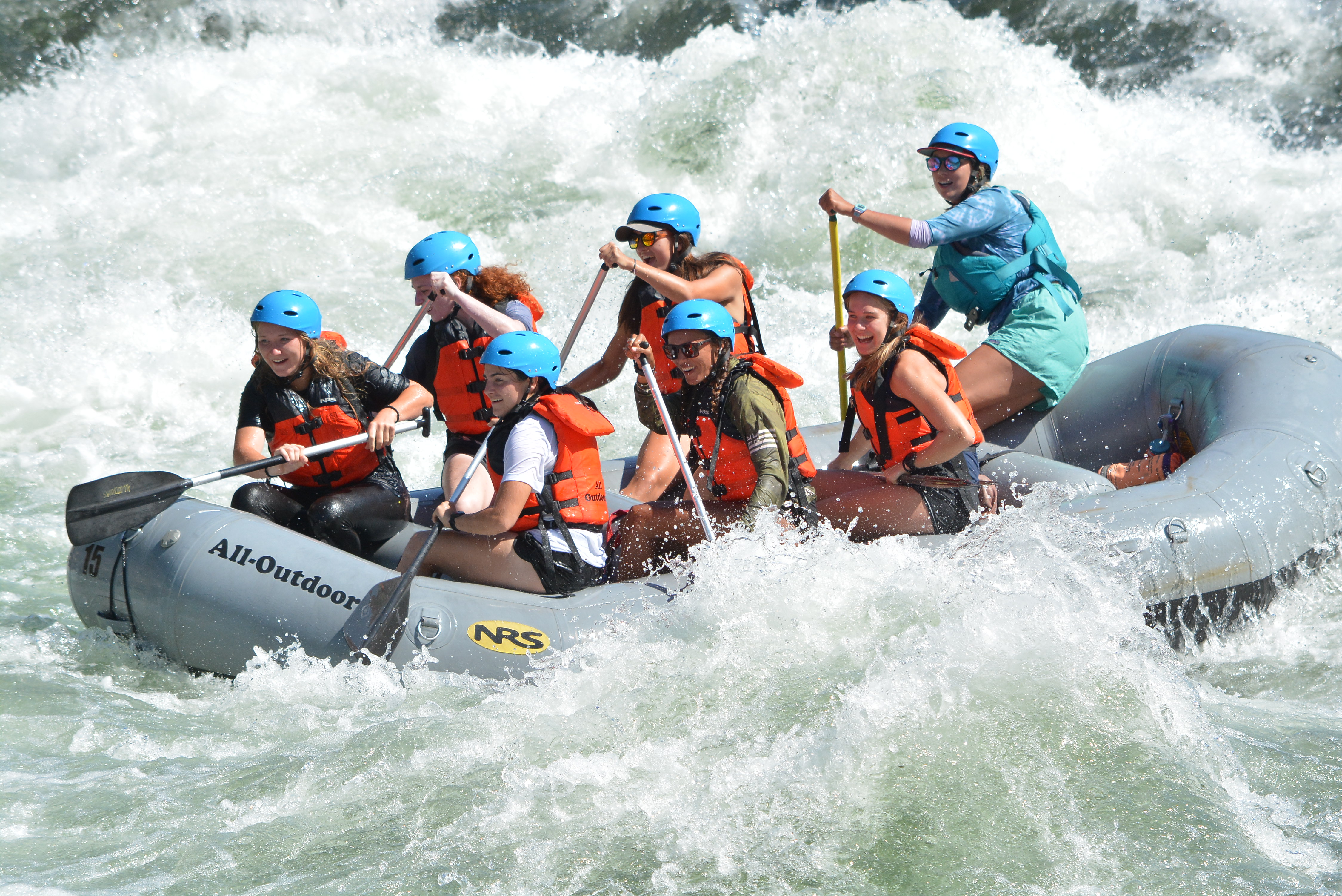 Equipped with helmets and life jackets SMC Students embarked on the whitewater rafting expedition over Labor Day Weekend. / Photo courtesy of Hotshot Images