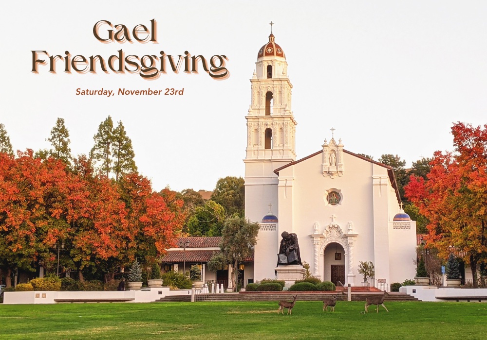 The Chapel with orange and red trees