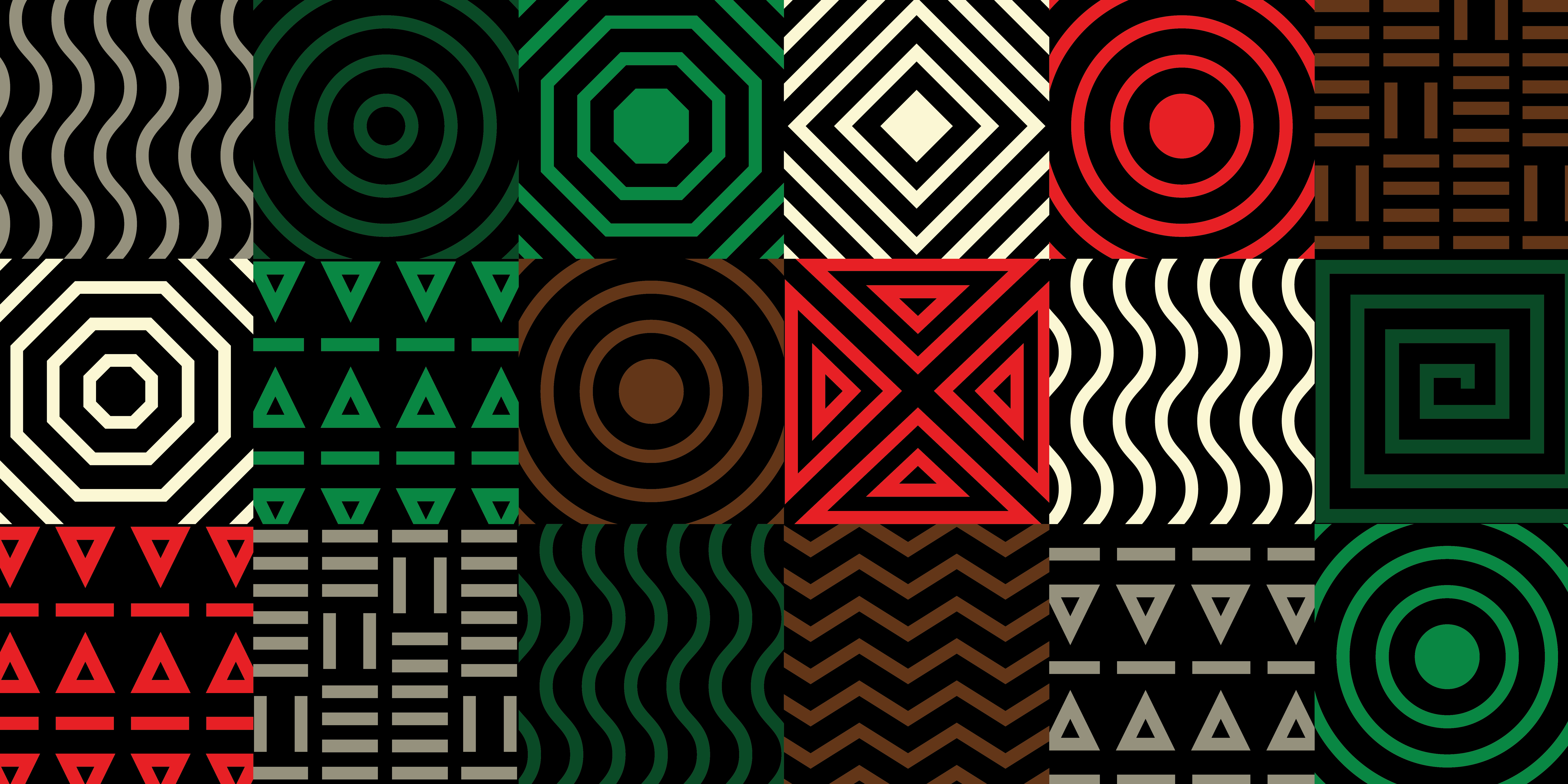 Black History Month patterned illustration