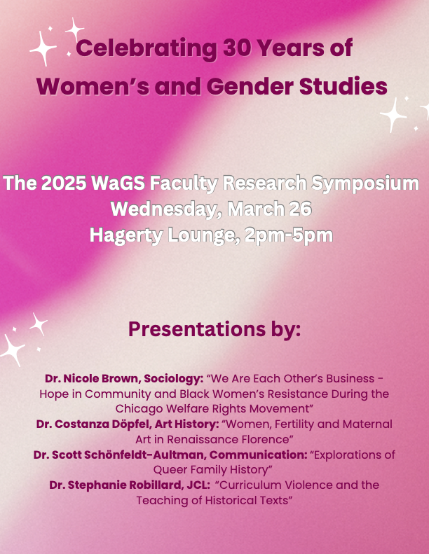 Poster for WaGS event on March 26th from 2pm to 5pm