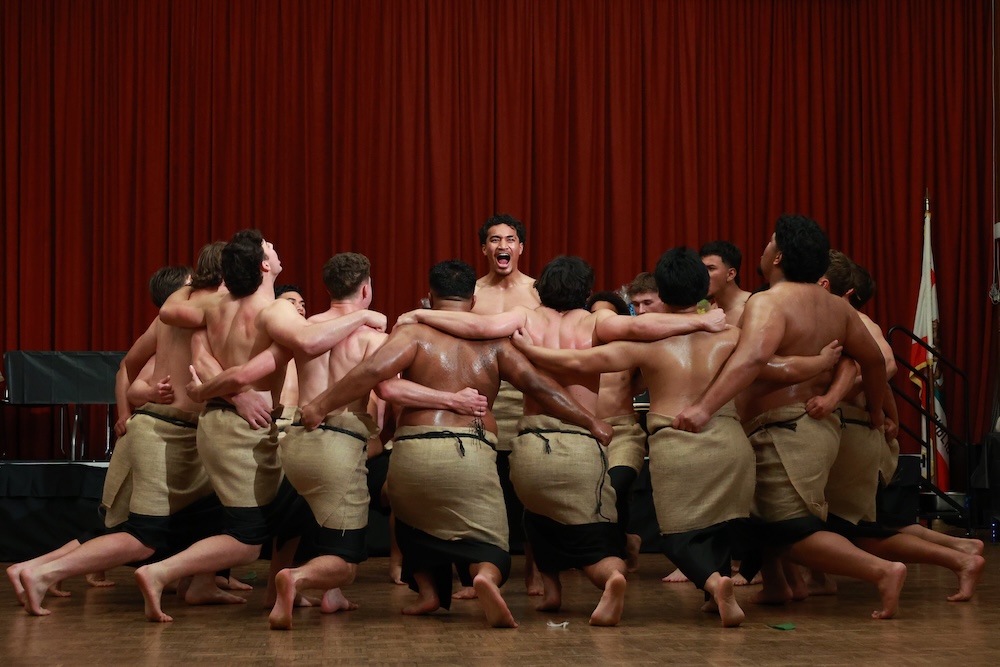 Male dancers from the People of the Pacific Fundraiser in January 2025