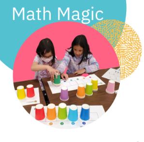 Children discovering math magic