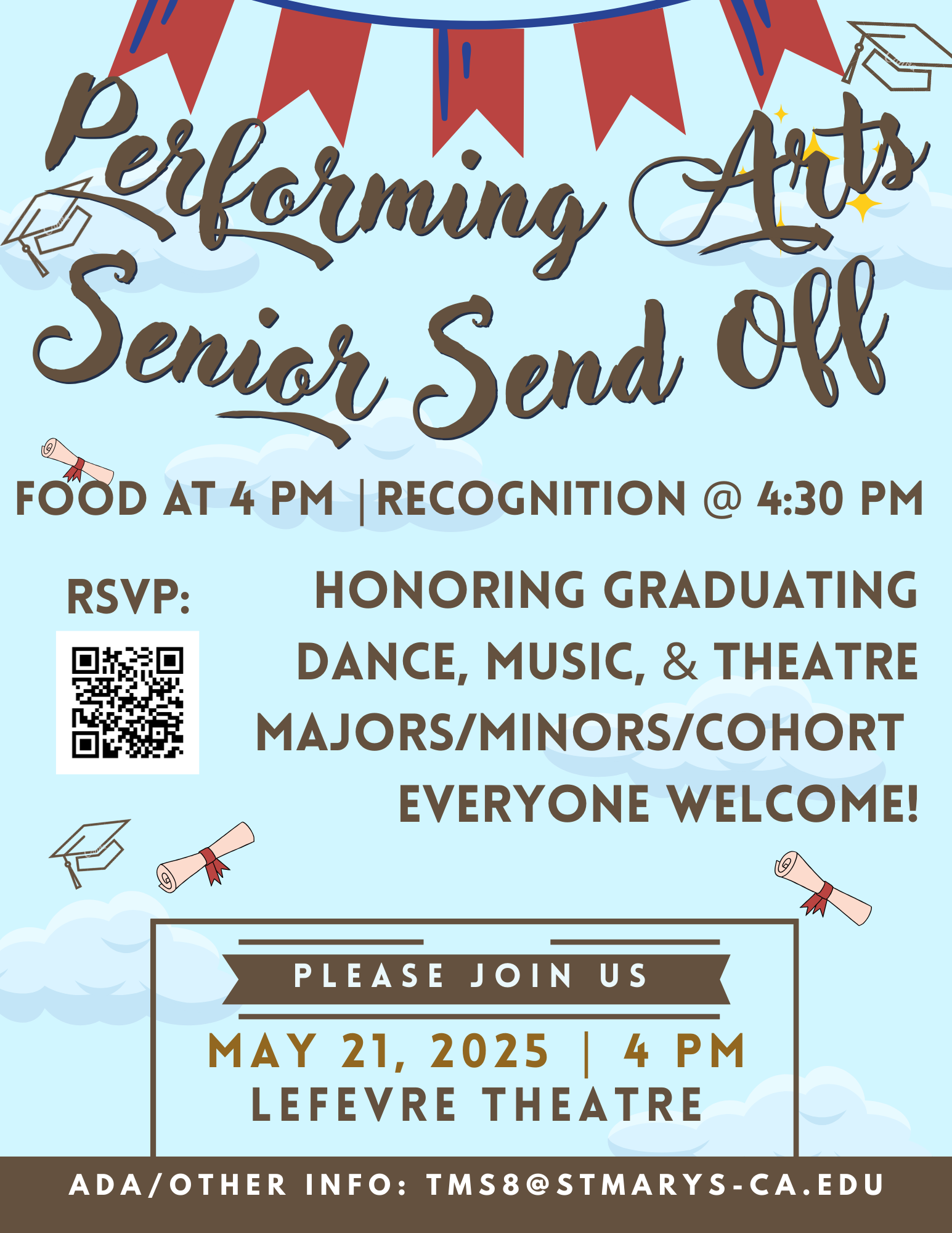 Flyer for Performing Arts Senior Send Off