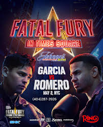 Promo poster for Fatal Fury: Ryan Garcia vs Rolly Romero