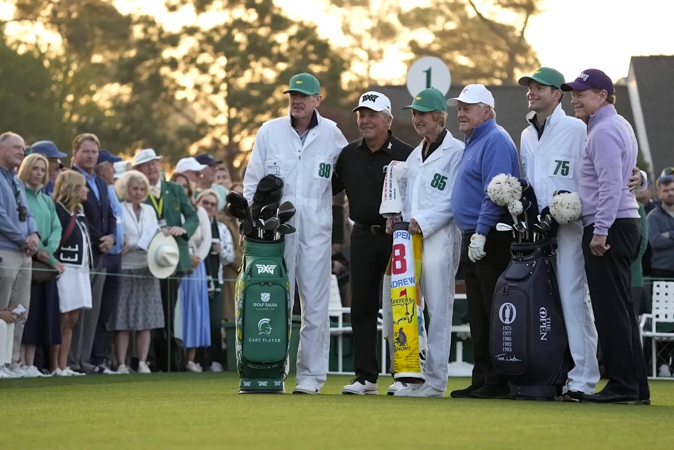 Honorary starters at the 2025 Masters, Gary Player, Jack Nicklaus, and Tom Watson