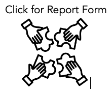 Four hands with puzzle pieces in a circle