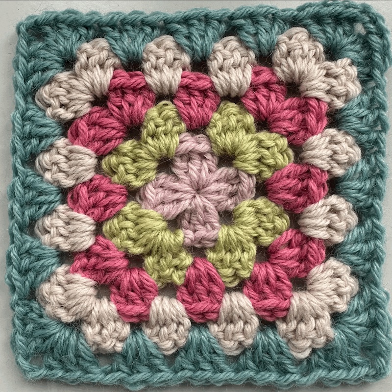 multicolored granny square crochet pattern