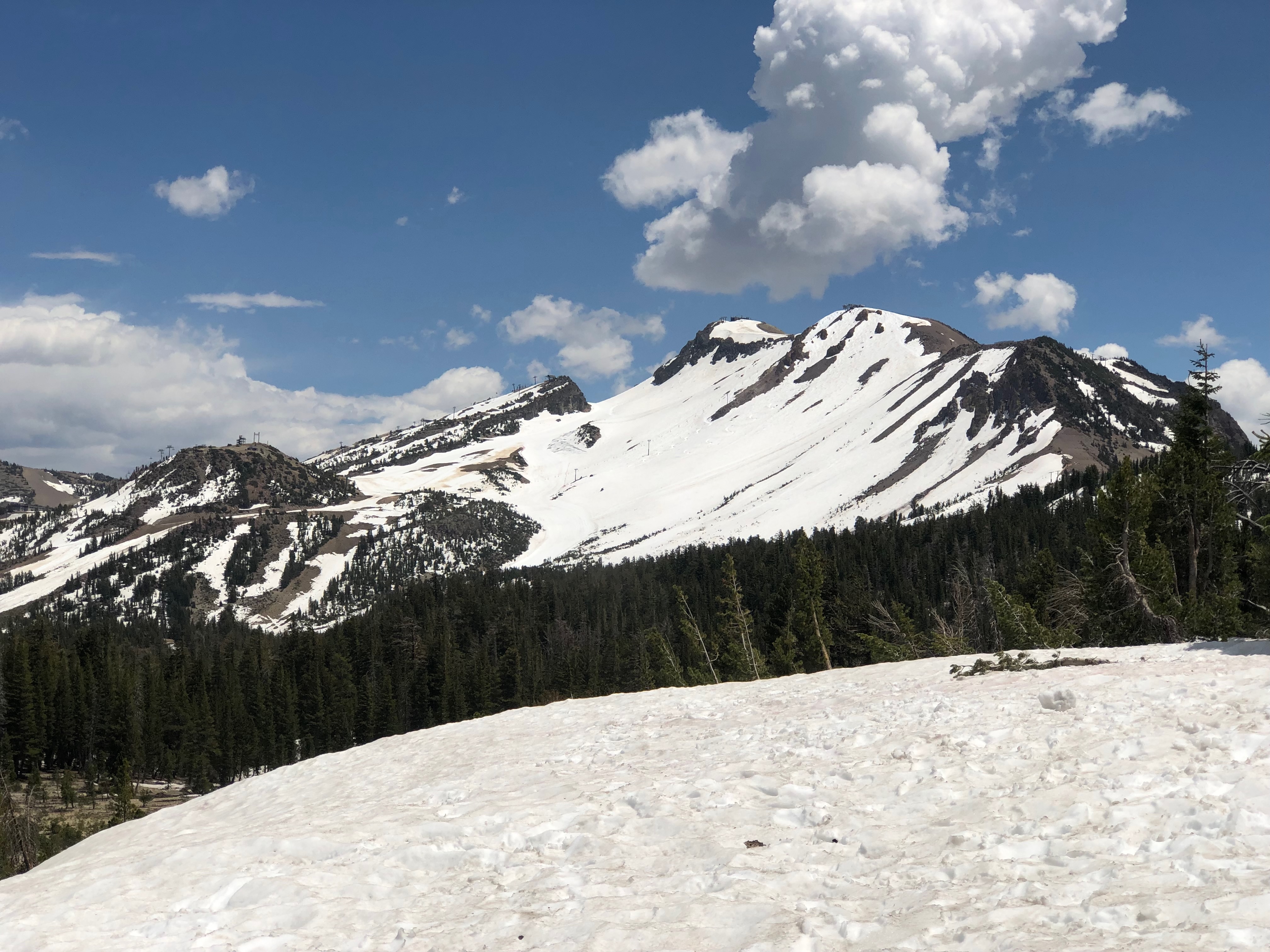 White Mountains covered in snow