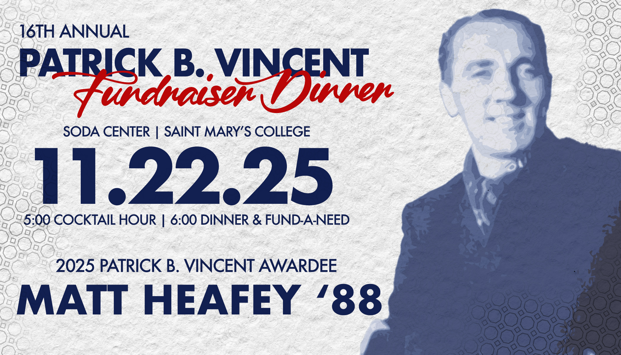 Pat Vincent Dinner Invitation - Nov 22nd 2025