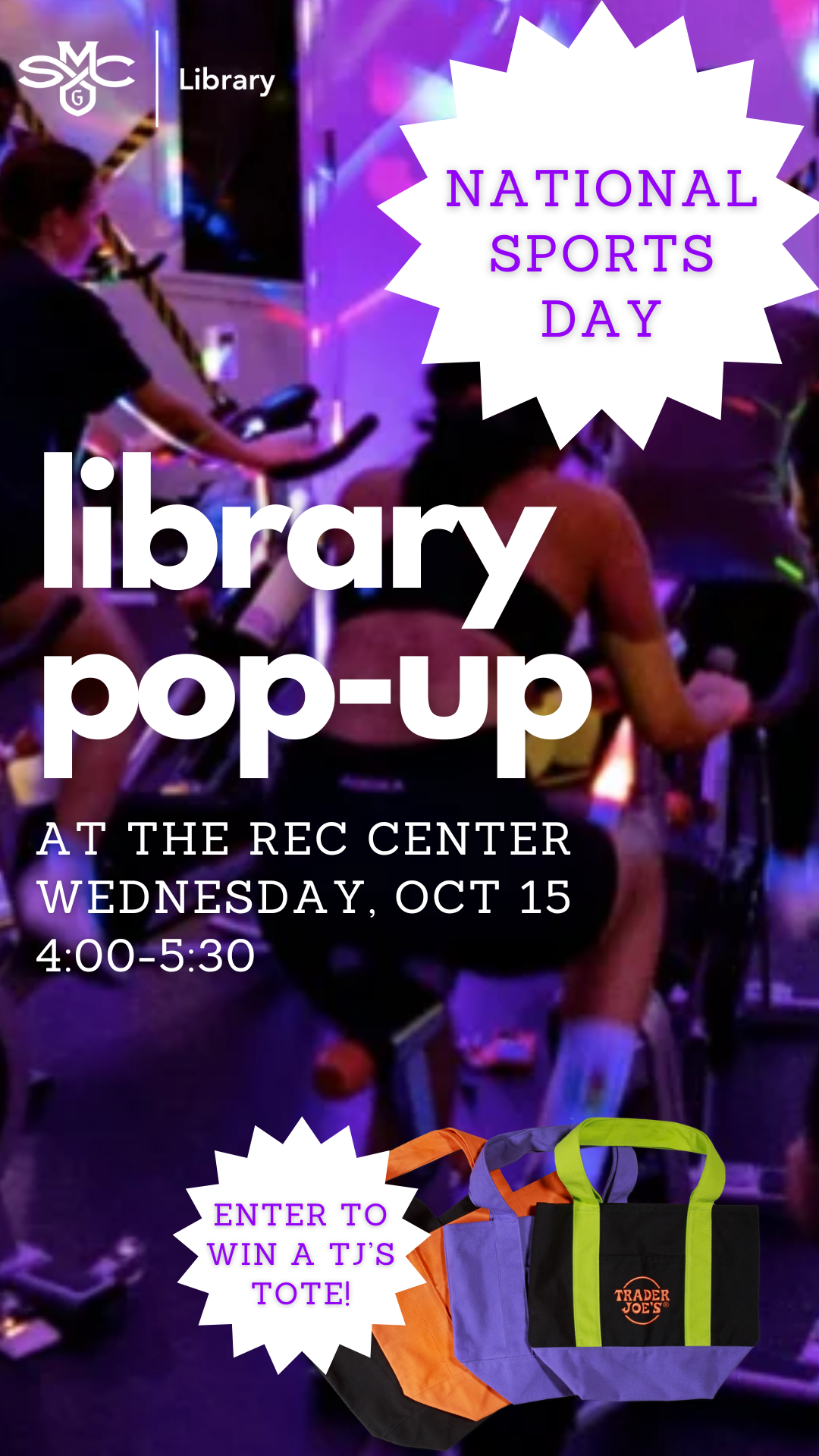library pop-up at the rec center