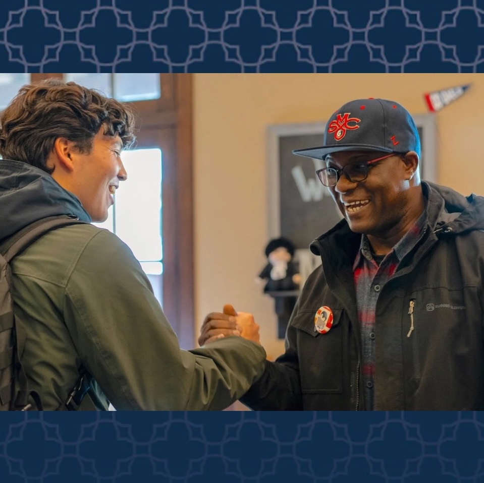 Father Kwame Assenyoh with student