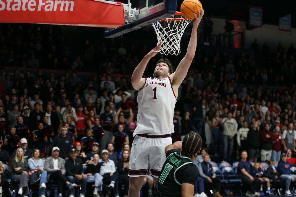 Men's Basketball player Harry Wessels shoots against North Texas in November 2025