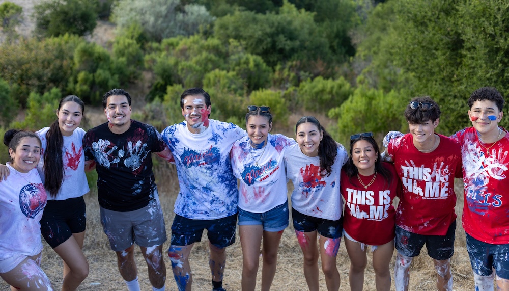 Students on hillside for Paint the SMC in fall 2025