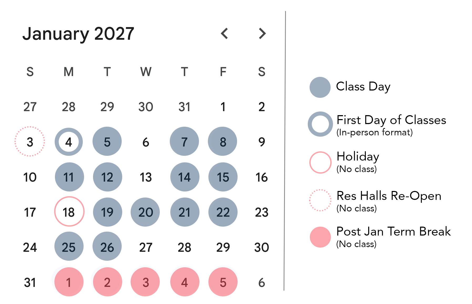 Jan Term 2027 Calendar