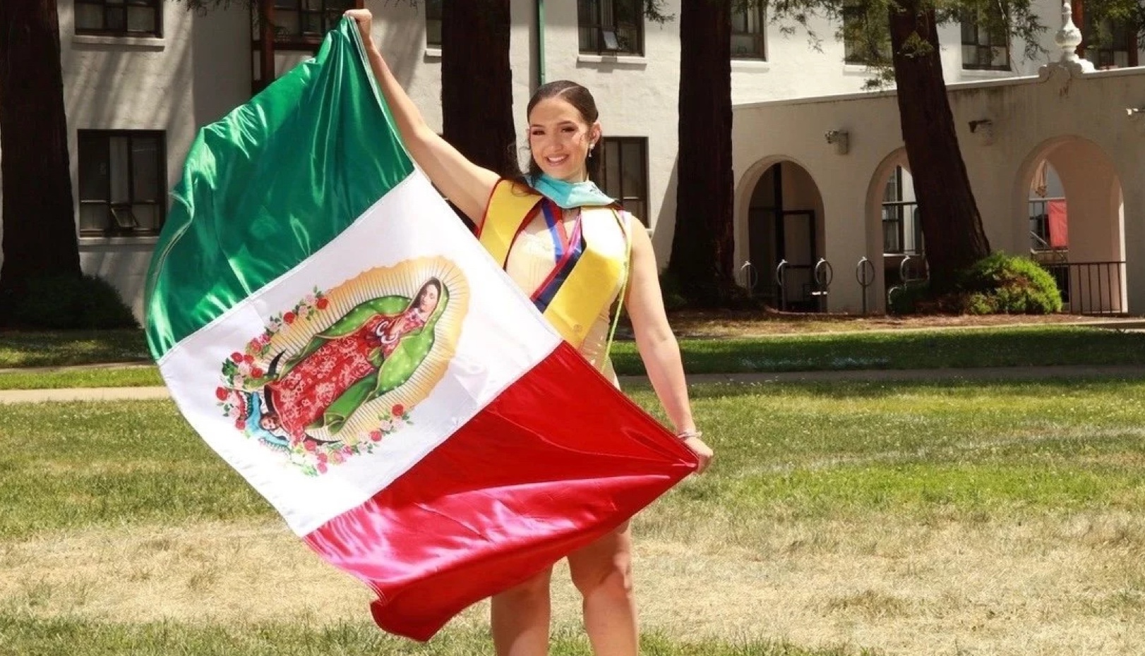 Tiffany Tachiquin MA '25 on campus