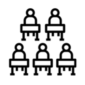 Graphic of students at desks