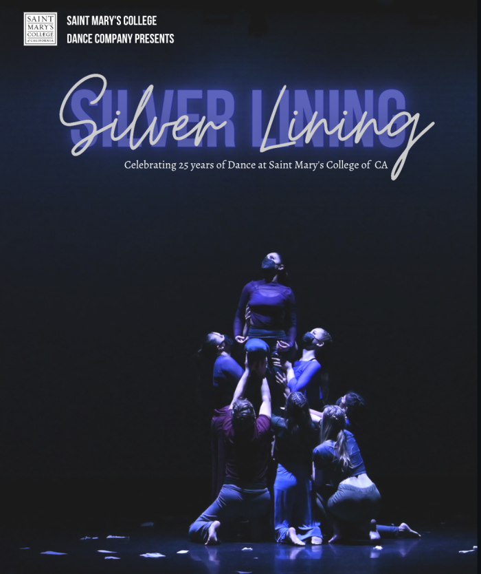 A group of dancers form a pyramid to lift one student