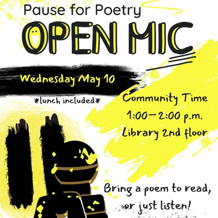 pause for poetry open mic May 10 2023