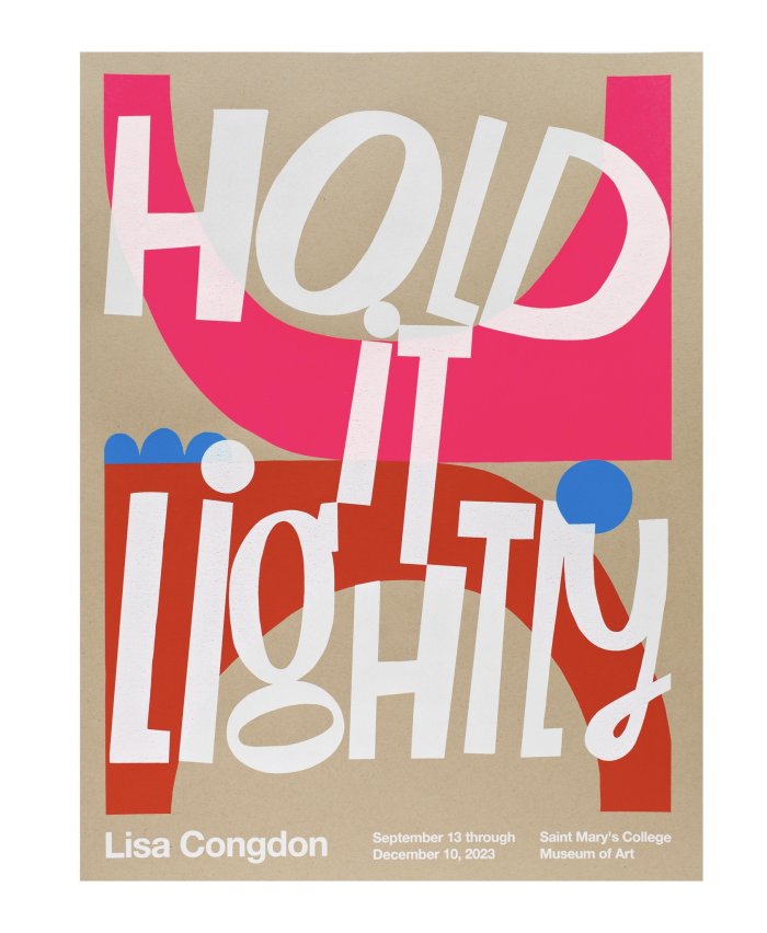 graphic treatment of the text: hold it lightly
