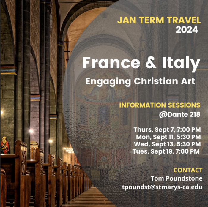 France & Italy Jan Term Travel Flyer