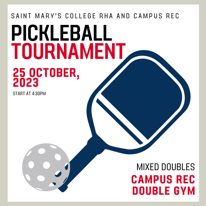 SMC RHA x Campus Rec Pickleball Tournament