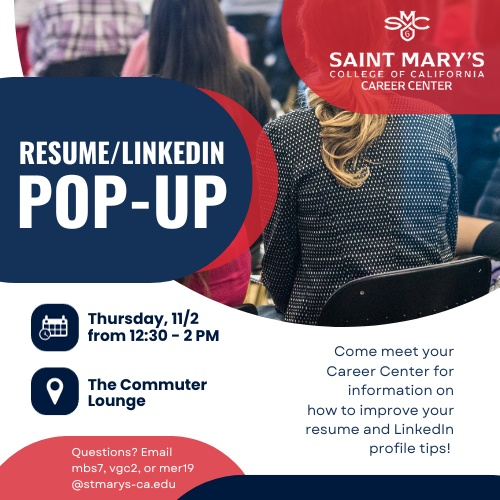 Resume LinkedIn Pop Up Event