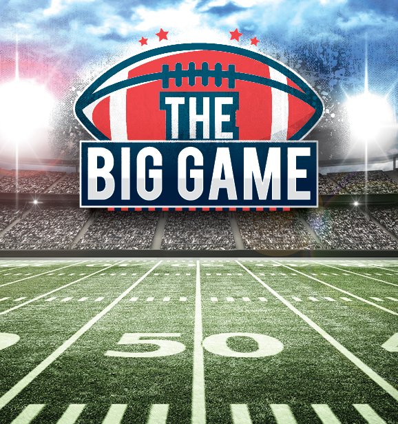 The big game with a football and football field