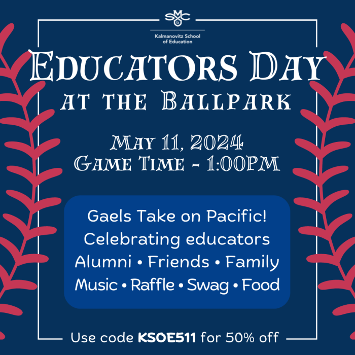 Educators Day at the Ballpark info graphic