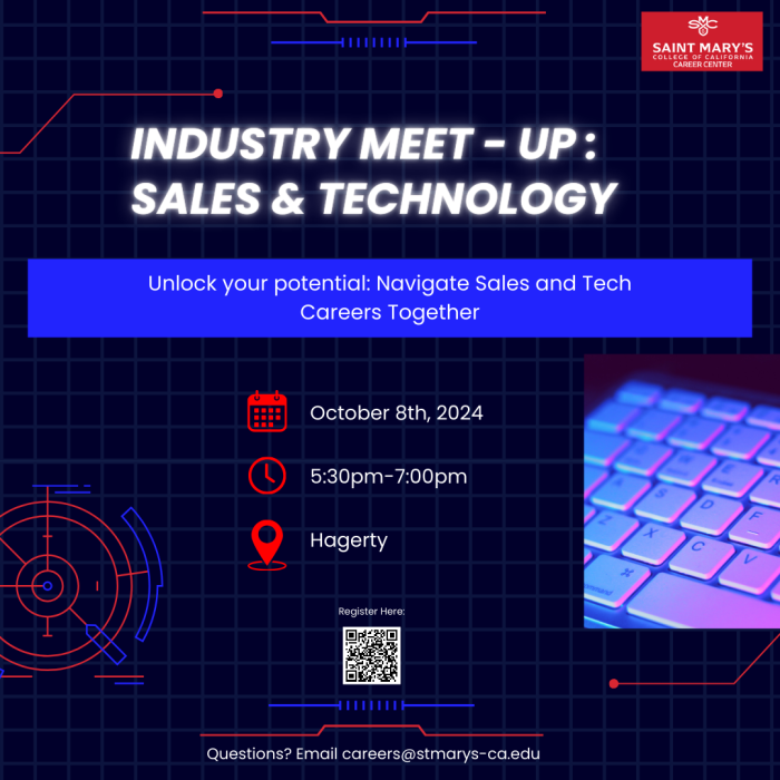 Register on Handshake for the Industry Meet-up: Sales & Technology