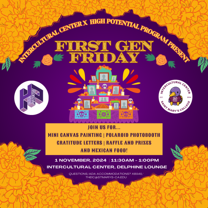 event flyer for first gen friday
