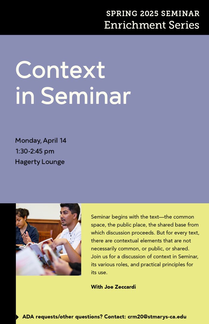Context in Seminar flyer