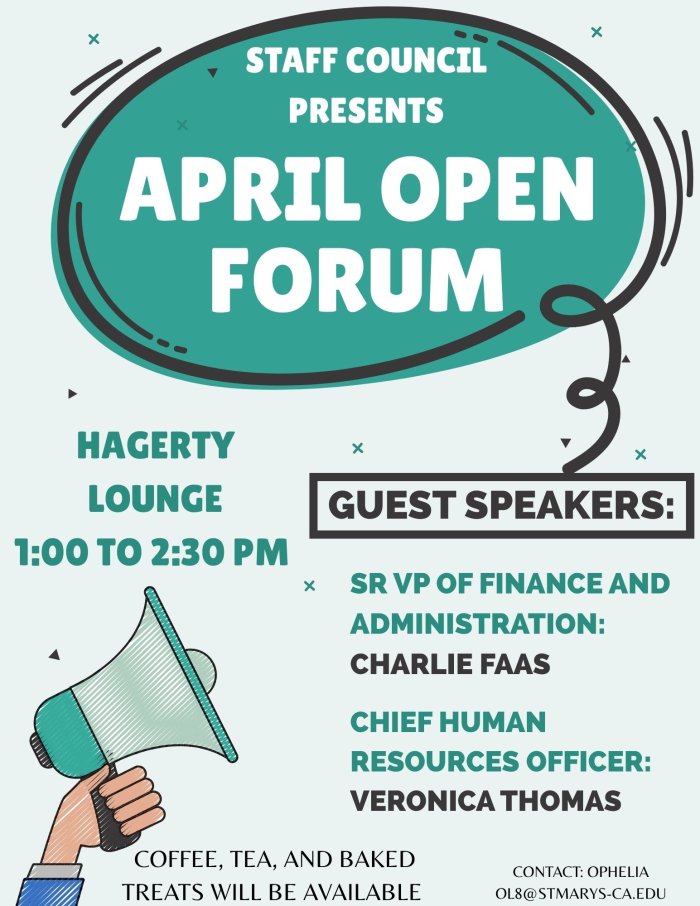 april open forum event by staff council 