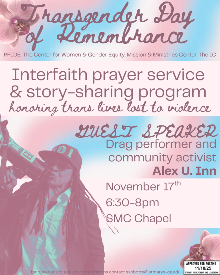Transgender Day of Remembrance November 17 6:30-8 