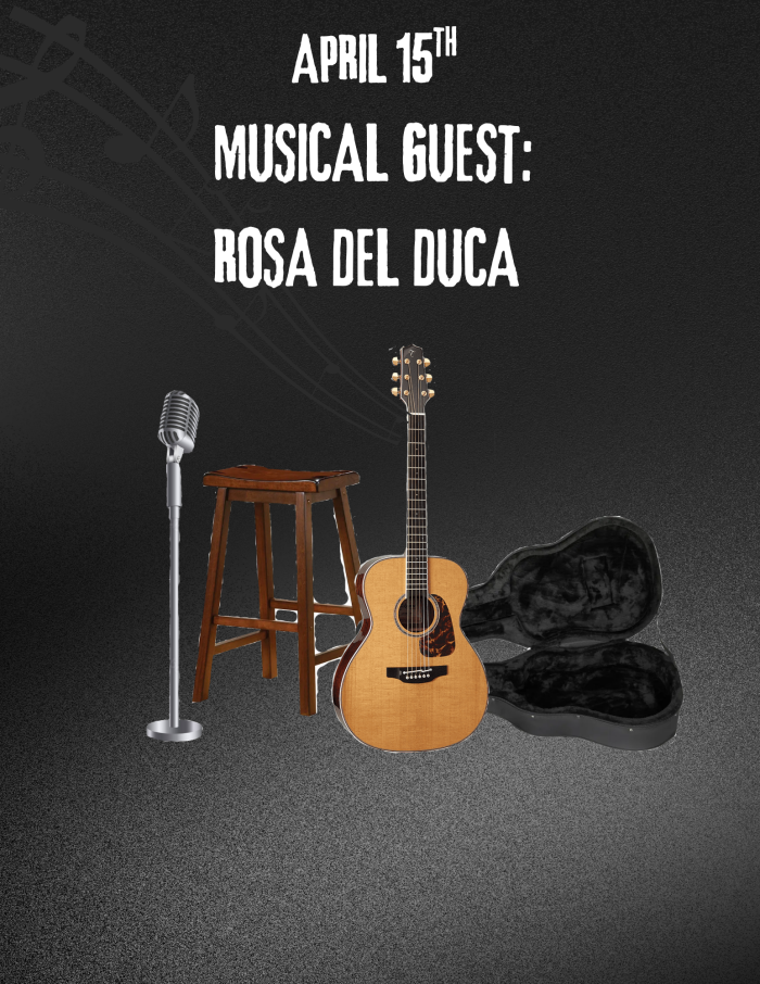 Musical guest: Rosa Del Duca 