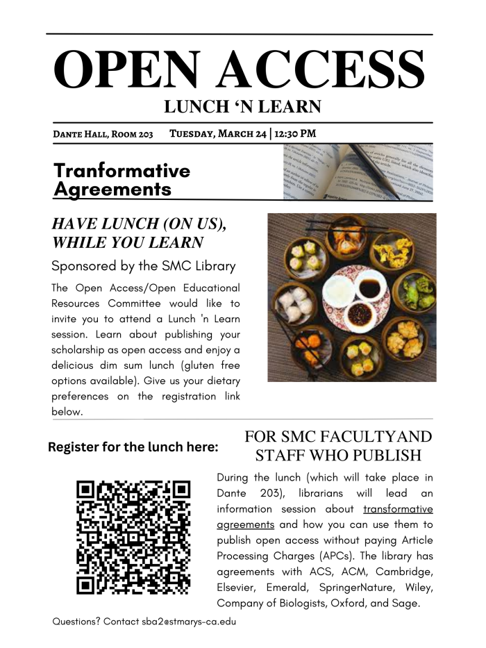 Open access transformative agreements poster