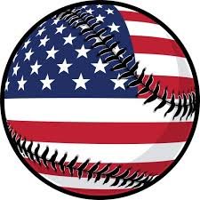 Baseball with american flag on it