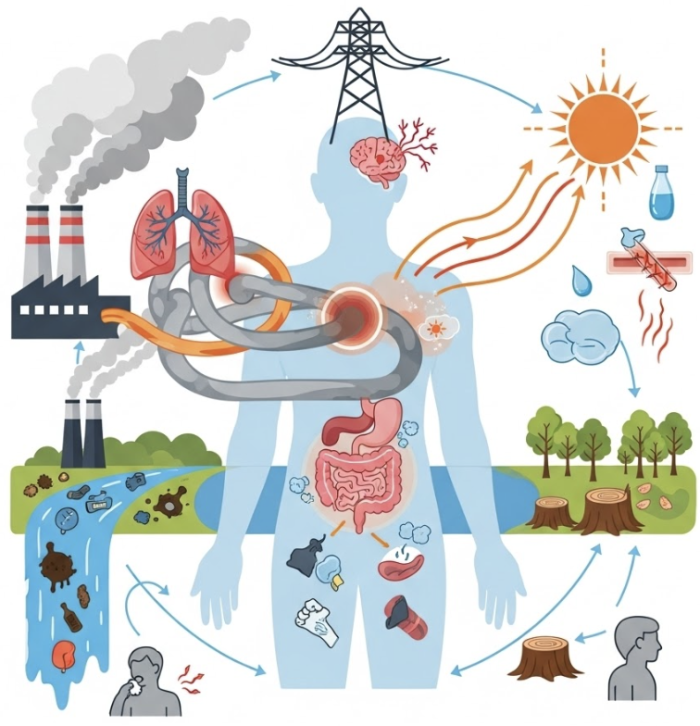 Environmental health impacts on human body