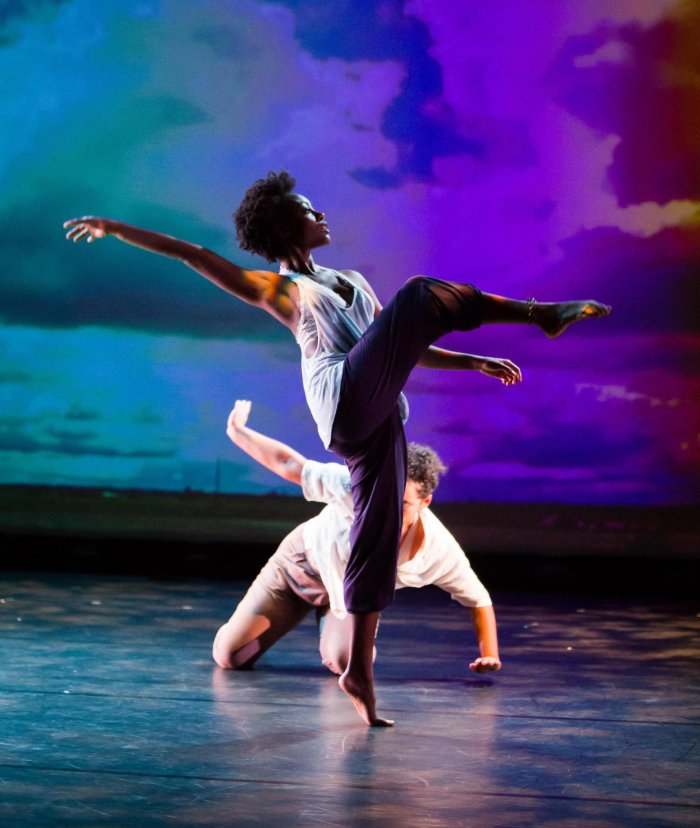 Micah Sallid performs modern dance