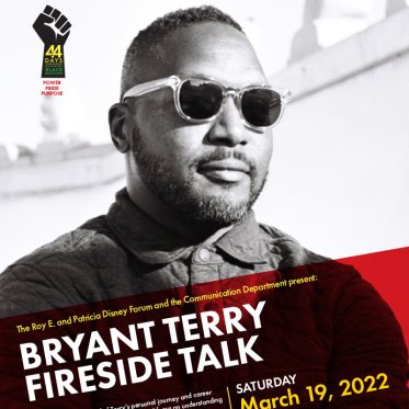 44 Days' event speaker poster featuring Bryant Terry