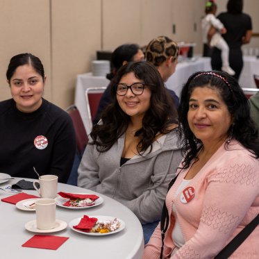 Family at First Gen Breakfast during Family Weekend