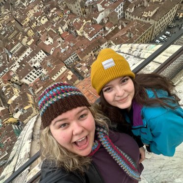 High above