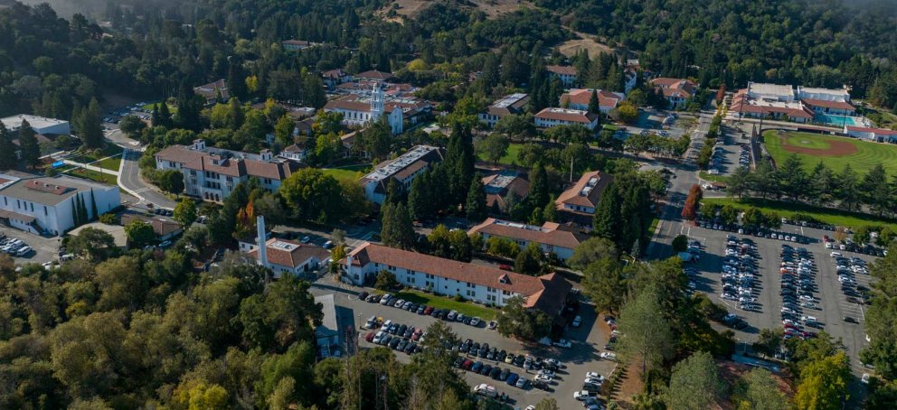 Aerial View of Saint Mary's College Campus