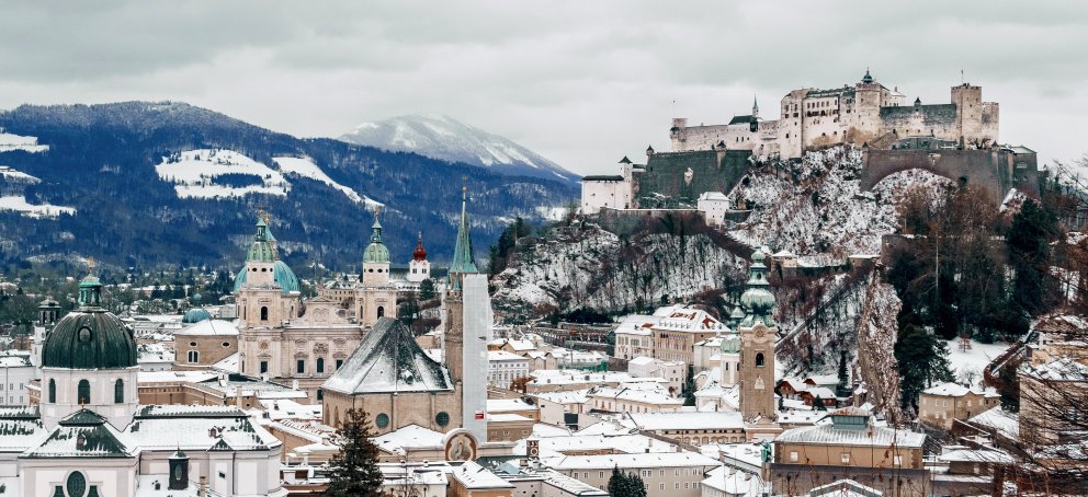 Salzburg, Austria in the winter